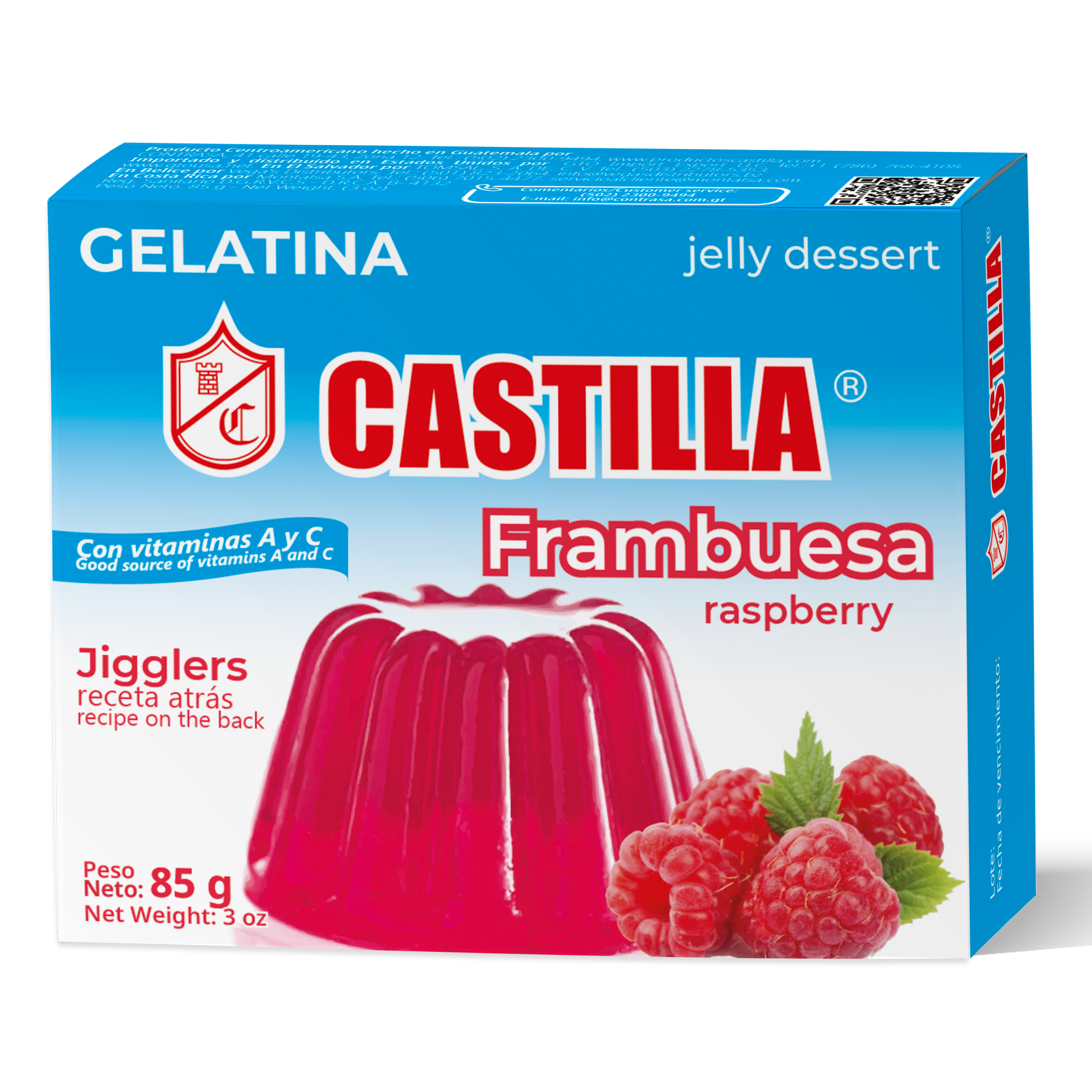 Gelatina Castilla Regular Frambuesa 85g